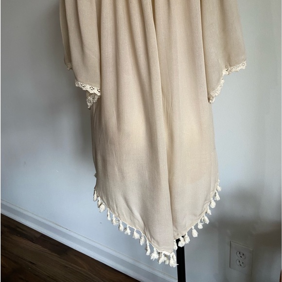 Lucky &Coco women’s blouse off shoulder elastic collar tassels boho style - Picture 6 of 10